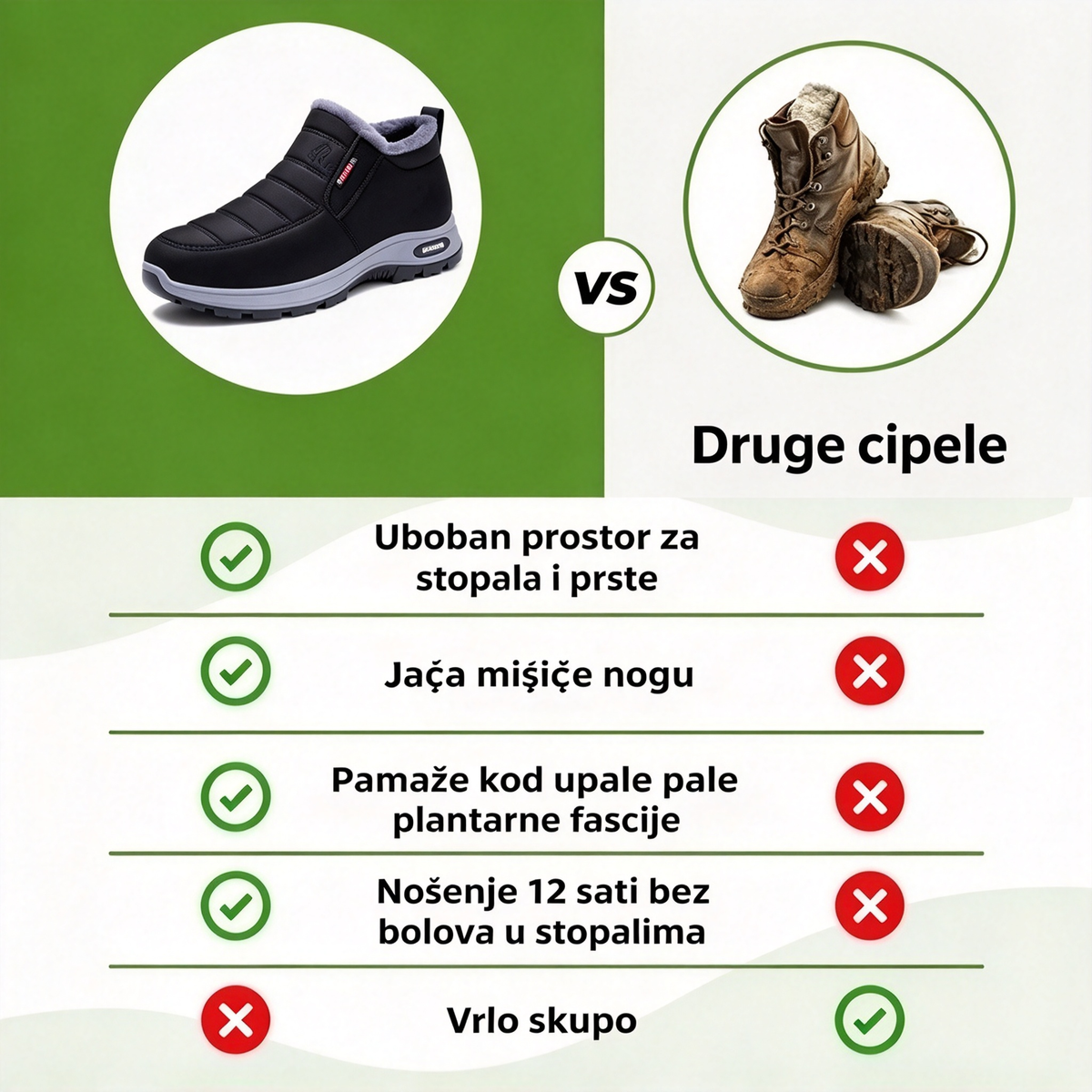 🎉Današnja posebna ponuda: 50% popusta – Ne propustite! ⏰Ergonomske zimske ortopedske cipele za ublažavanje bolova u stopalima, koljenima i leđima – unisex