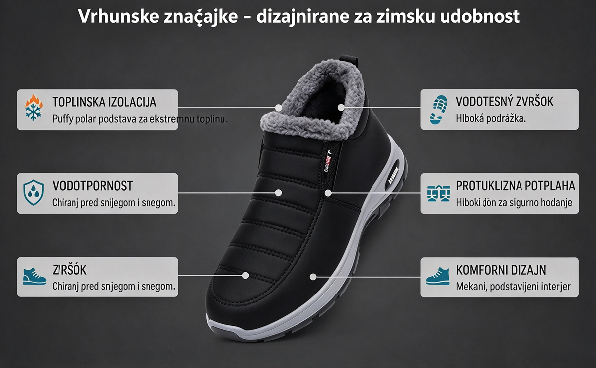 🎉Današnja posebna ponuda: 50% popusta – Ne propustite! ⏰Ergonomske zimske ortopedske cipele za ublažavanje bolova u stopalima, koljenima i leđima – unisex