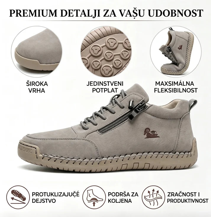 🎁Zadnji dan za 50% popusta, ne propustite! ⏰Izrađeno od australske teleće kože🐂Potpora za stopala - ublažava bol u stopalima✅Ručno šivano, vodootporno i neklizajuće