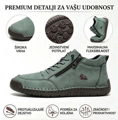 🎁Zadnji dan za 50% popusta, ne propustite! ⏰Izrađeno od australske teleće kože🐂Potpora za stopala - ublažava bol u stopalima✅Ručno šivano, vodootporno i neklizajuće