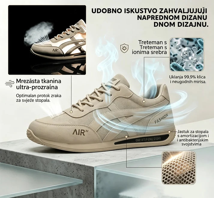 🔥 Današnja posebna ponuda – uštedite 65 EUR🎁Muške ortopedske cipele za hodanje ✅ Prozračne i neklizajuće - Recite zbogom bolovima u stopalima i uživajte u cjelodnevnoj udobnosti!