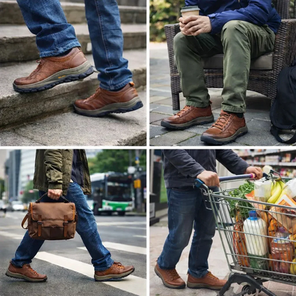 ⏰Popust od 50% danas – Ne propustite priliku!🐂Ortopedske cipele od goveđe kože za muškarce, vodootporne i protuklizne,🦶koje ublažavaju bolove u stopalima.