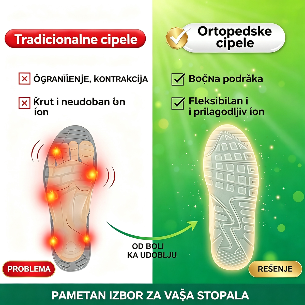 🎁Zadnji dan za 50% popusta, ne propustite! ⏰Izrađeno od australske teleće kože🐂Potpora za stopala - ublažava bol u stopalima✅Ručno šivano, vodootporno i neklizajuće